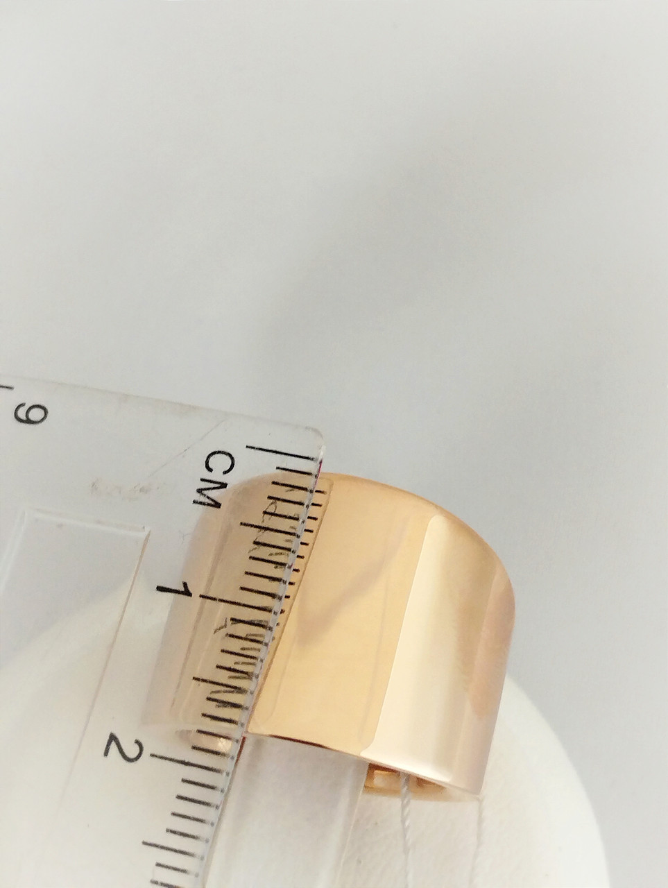 Золоте кільце без вставок, велике золоте кільце, широке золоте кільце - Зображення 2