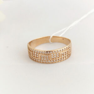 Золота каблучка з цирконієм
