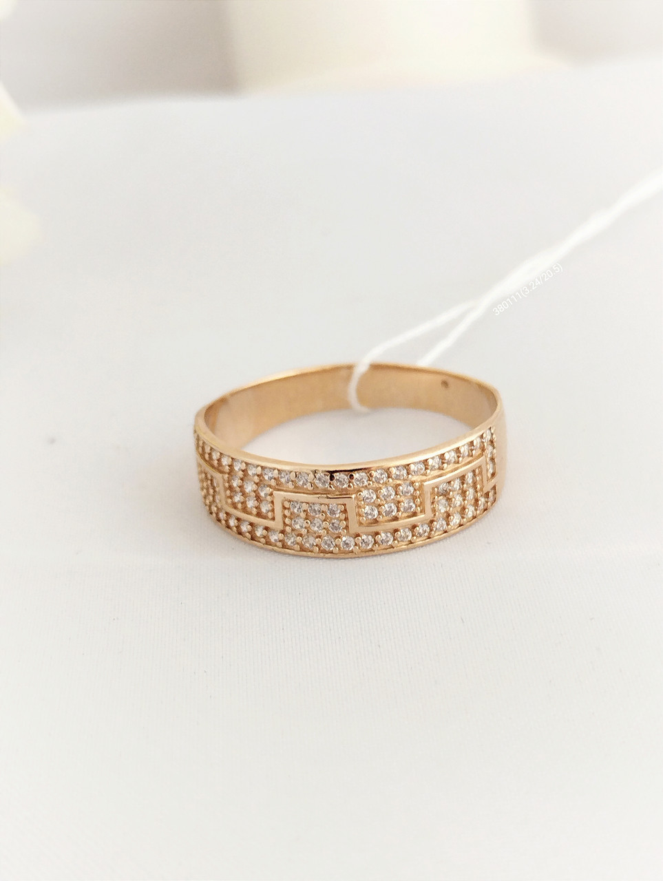 Золота каблучка з цирконієм