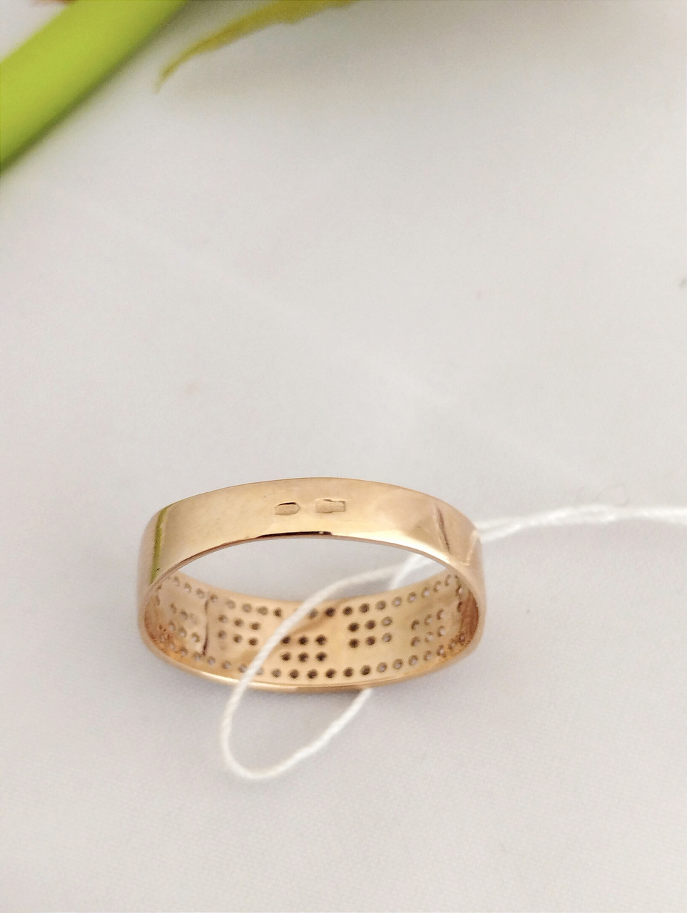 Золота каблучка з цирконієм - Зображення 4