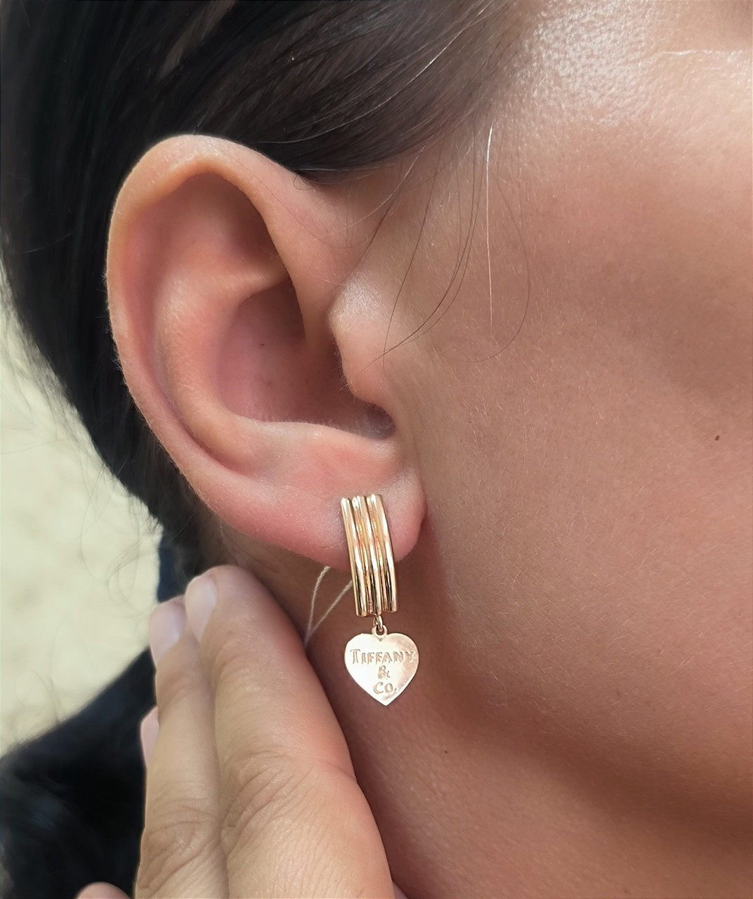 Золоті сережки сердечки - Зображення 2