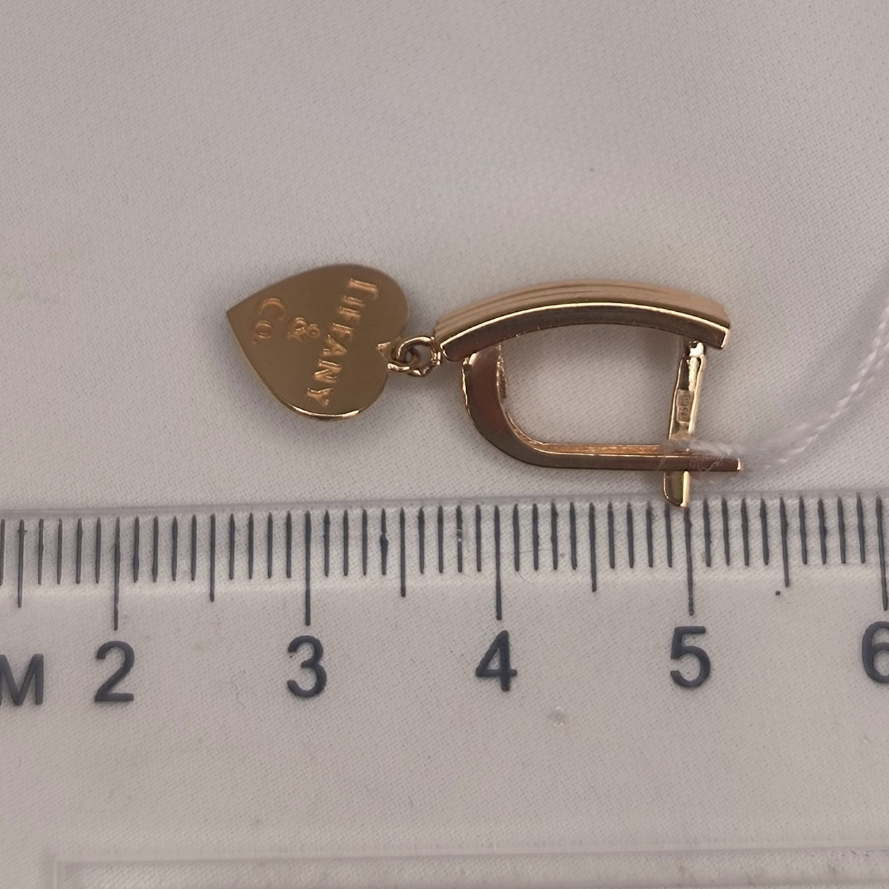 Золоті сережки сердечки - Зображення 3