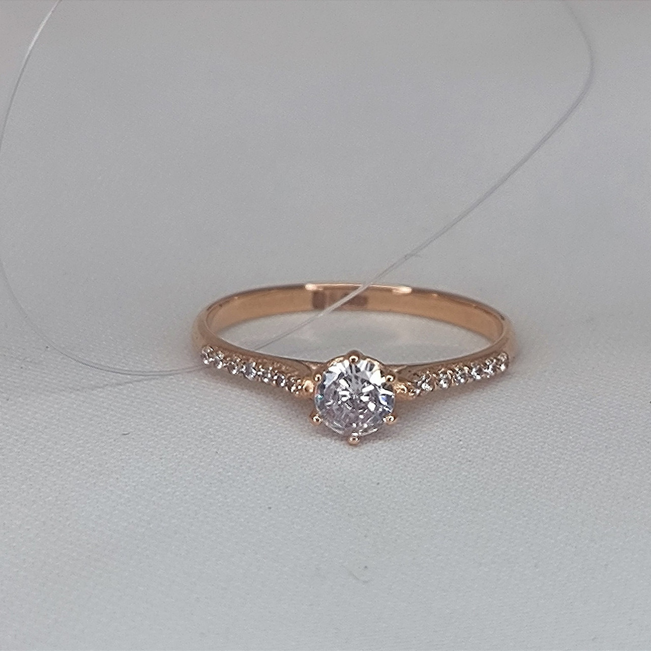 Золота каблучка 585 проби, пометалкове кільце кільце кільце з цирконієм