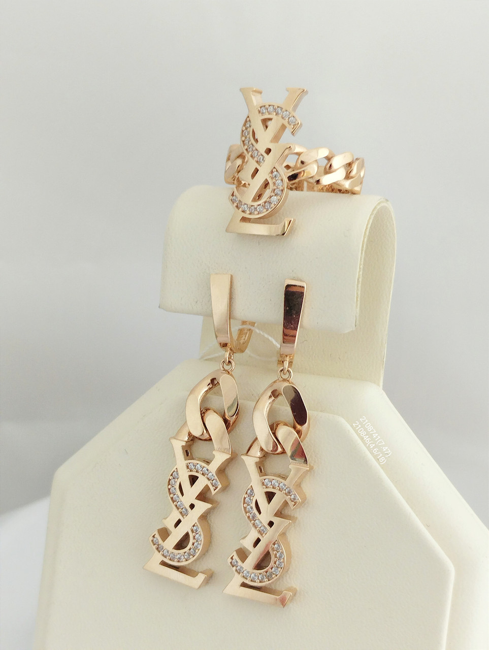 Золоті сережки висячі, довгі золоті сережки - Зображення 4