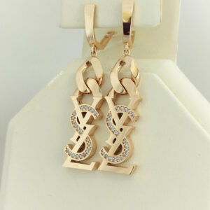 Золоті сережки висячі, довгі золоті сережки