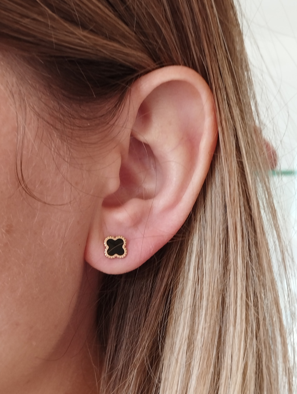 Золоті сережки з емаллю - Зображення 2