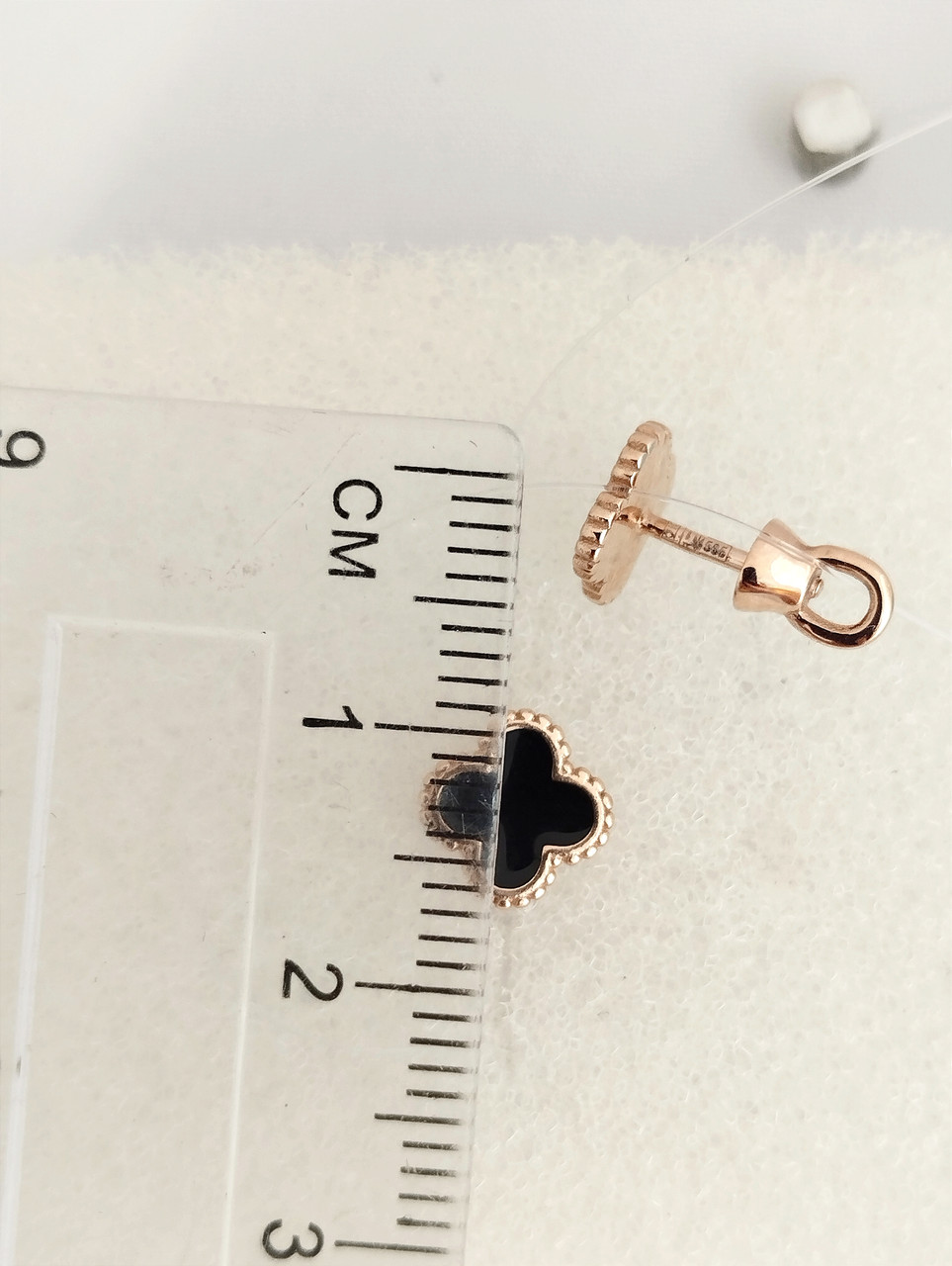 Золоті сережки з емаллю - Зображення 3