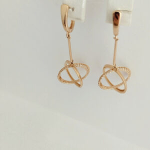 Золоті сережки висячі, довгі золоті сережки