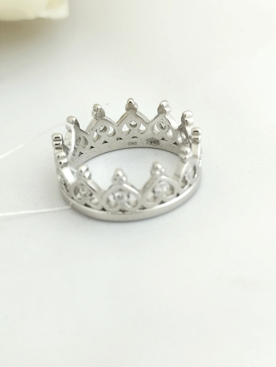 Срібне кільце корона - Зображення 5