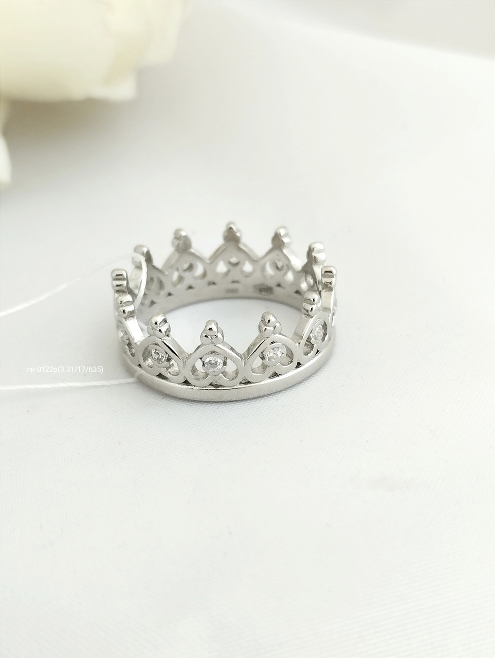 Срібне кільце корона - Зображення 3