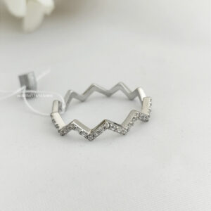 Срібне кільце з цирконієм, срібне кільце в стилі мінімалізм