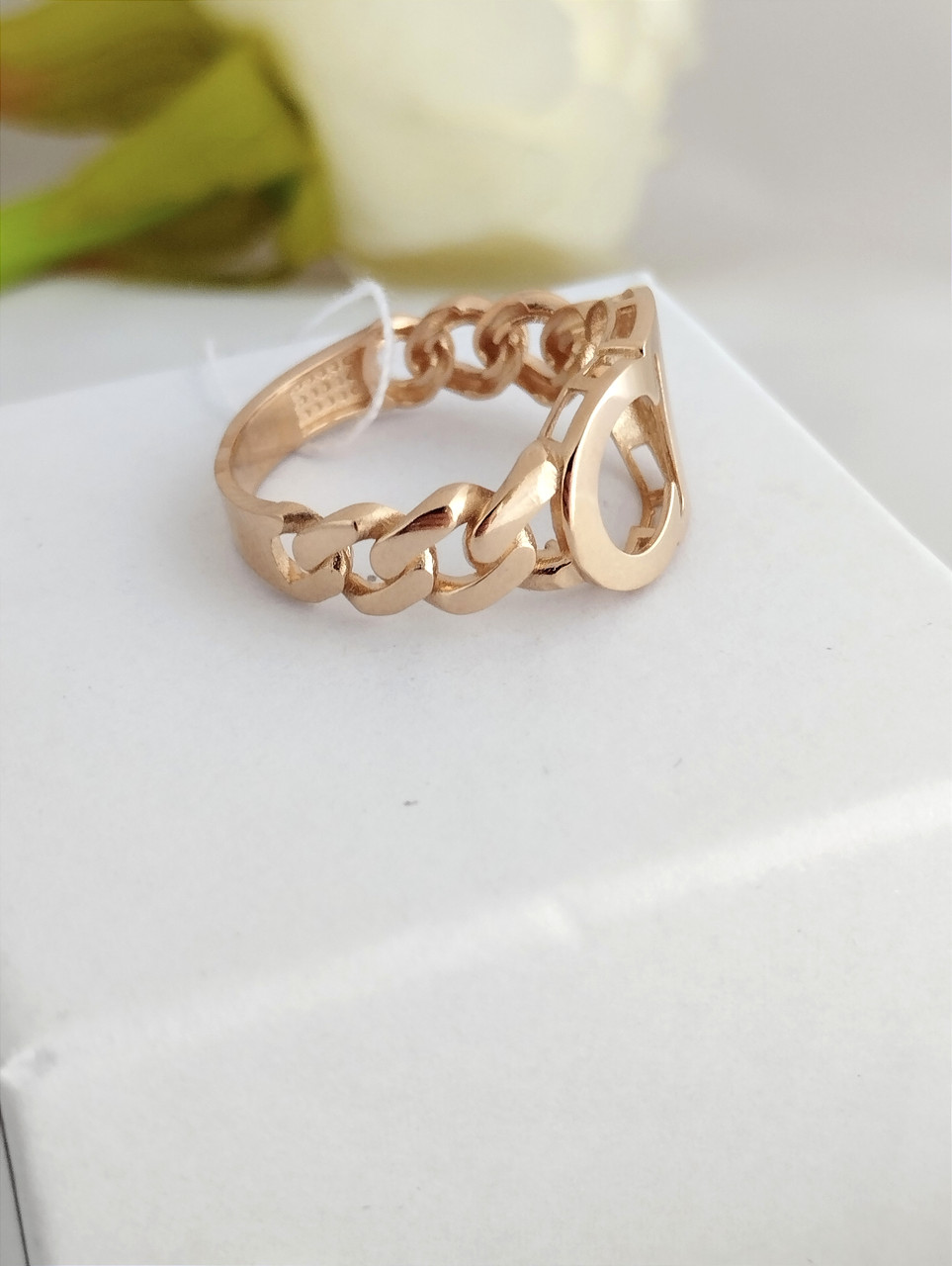 Золоте кільце без вставок, модне золоте кільце - Зображення 4