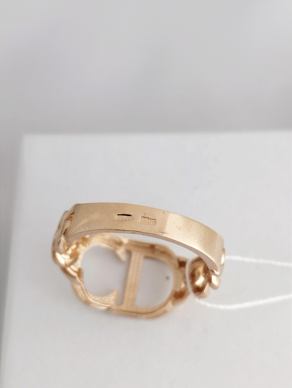 Золоте кільце без вставок, модне золоте кільце - Зображення 5