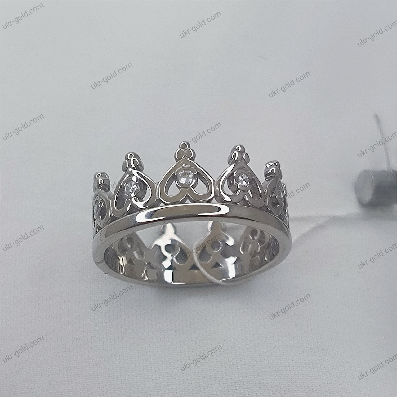 Срібне кільце корона