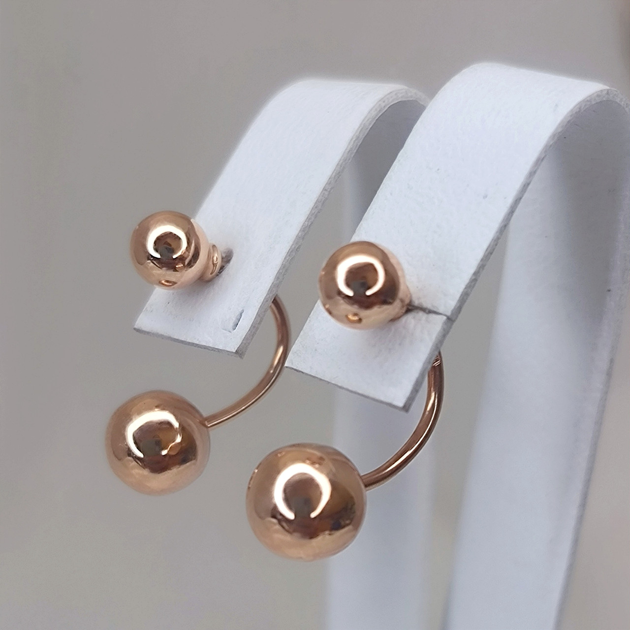 Золоті висячі сережки 585 проби - Зображення 3