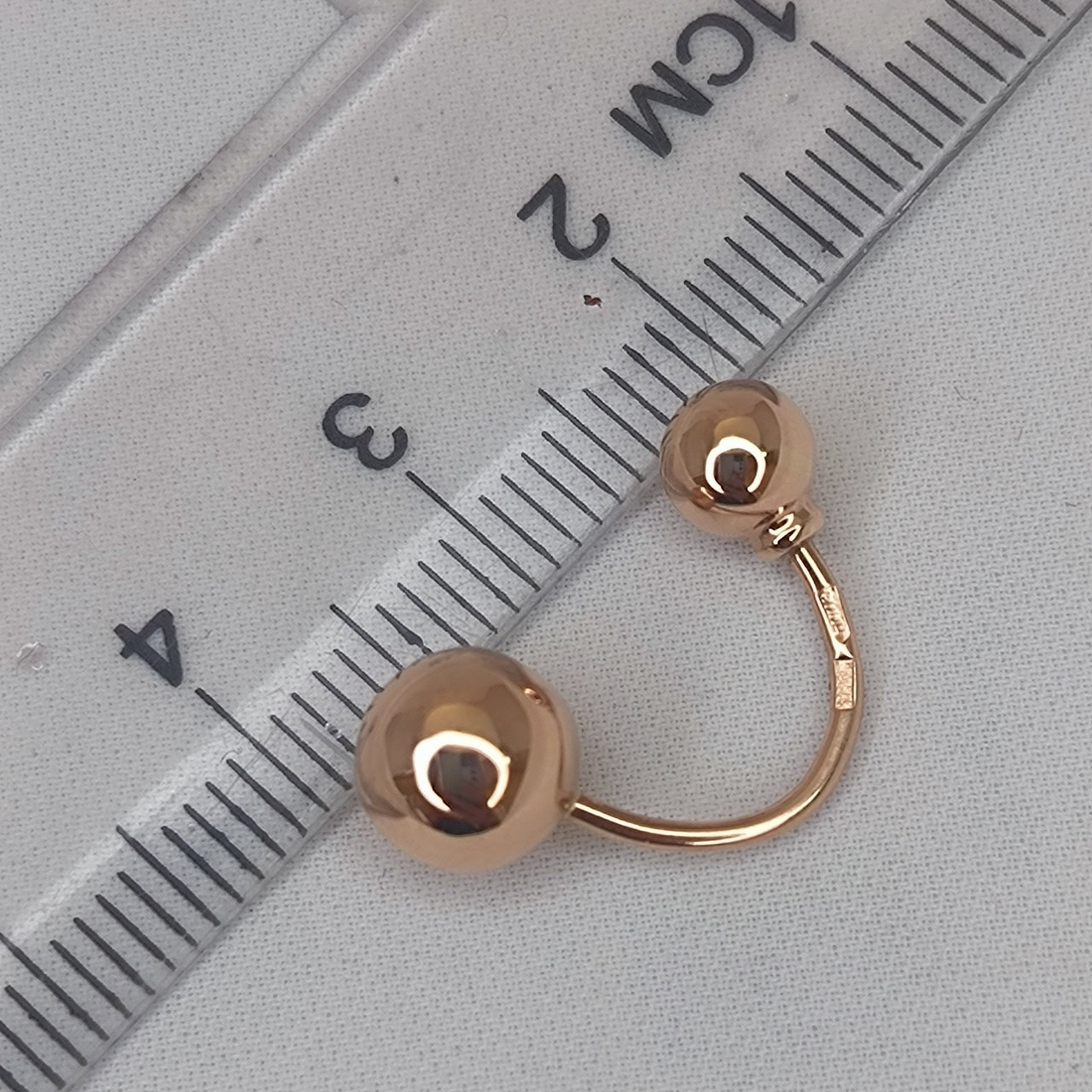 Золоті висячі сережки 585 проби - Зображення 2