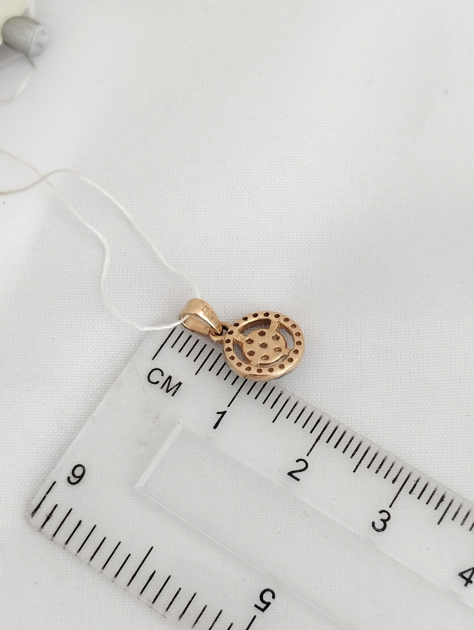 Золотий кулон з цирконієм - Зображення 2