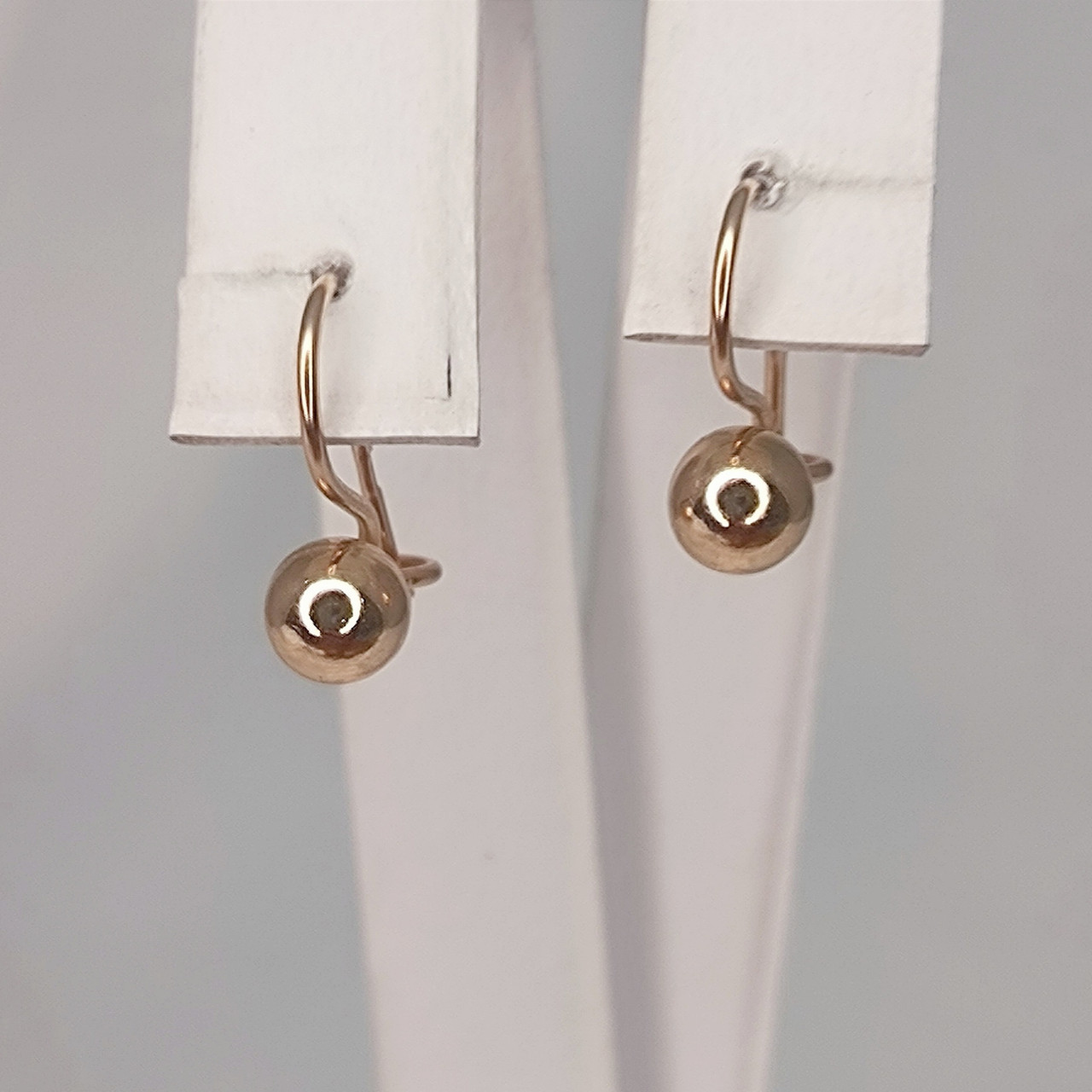 Золоті сережки з червоного золота 585 проби, золоті сережки недорого