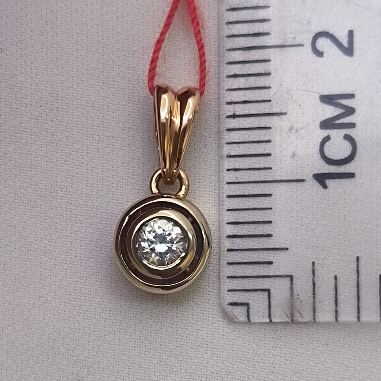 Золотий кулон із камінчиком - Зображення 2