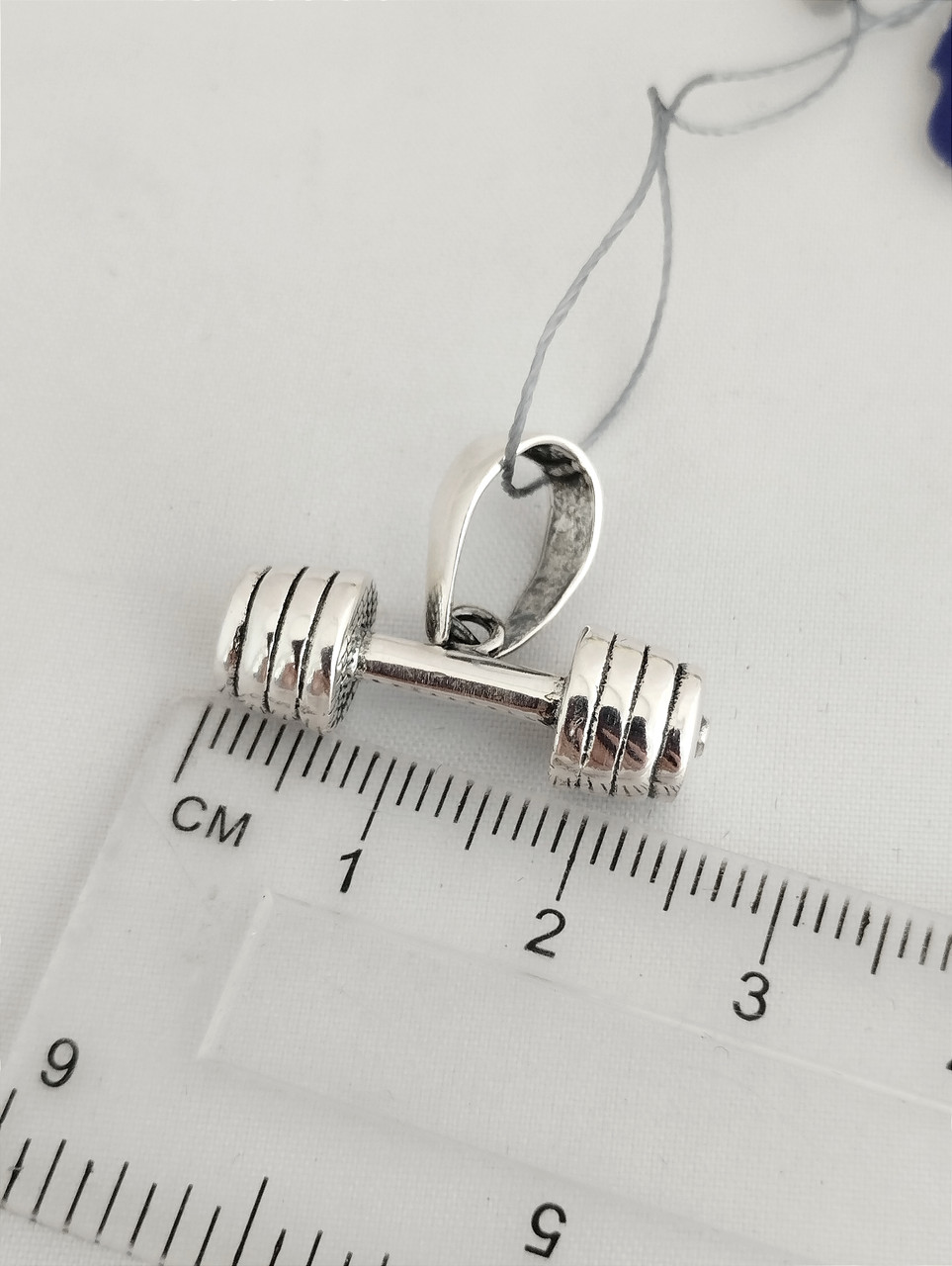 Срібний кулон гантелі - Зображення 3