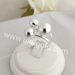 Срібне кільце поцілунок срібне кільце з кулями