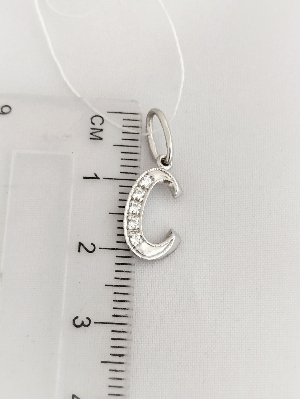 Срібний кулон буква С - Зображення 2