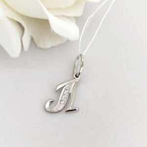 Срібний кулон буква Л