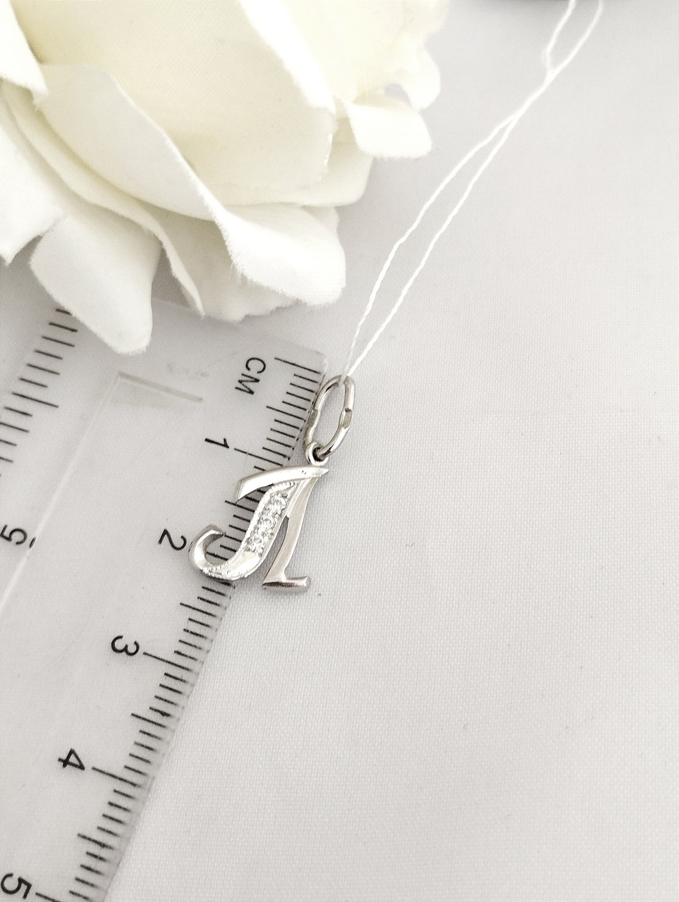 Срібний кулон буква Л - Зображення 2