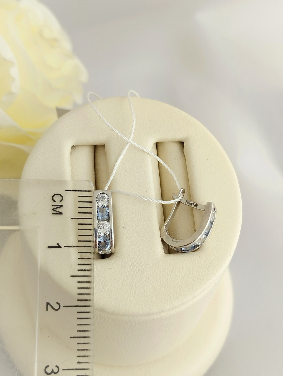 Срібні сережки доріжки - Зображення 3