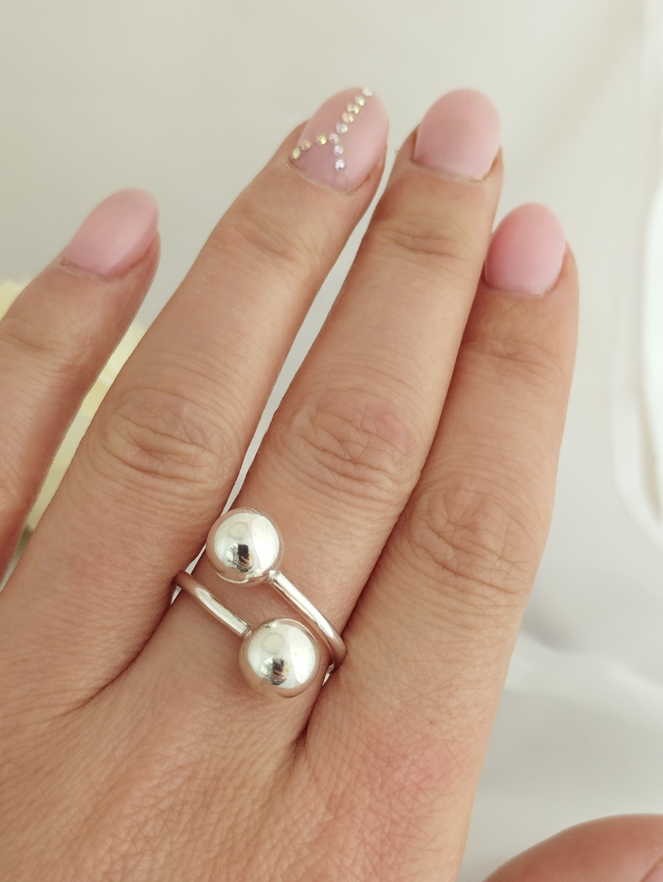 Срібне кільце поцілунок - Зображення 2