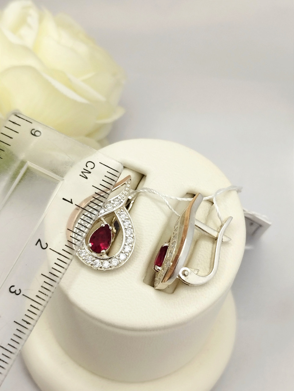 Срібні сережки із золотими пластинами Ukr-Gold - Зображення 2