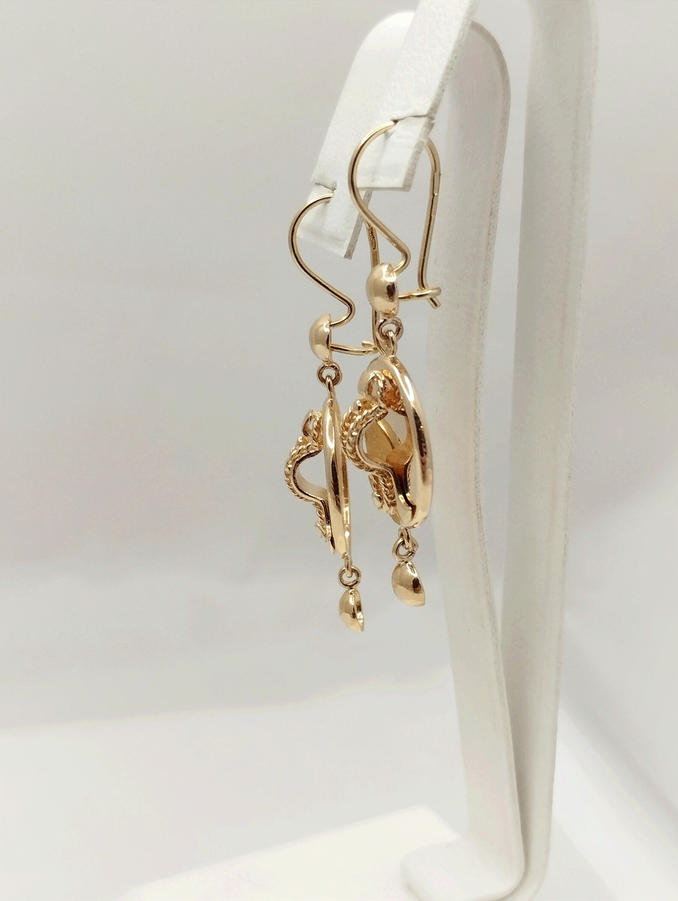 Золоті сережки 585 проби самовари від компаніі ukr-gold - Зображення 4