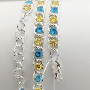 5075242396_sribnij-braslet-z.jpg Срібний браслет з цирконієм патріотичний браслет