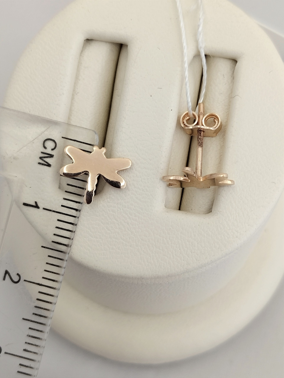 Золоті сережки пусети - Зображення 2