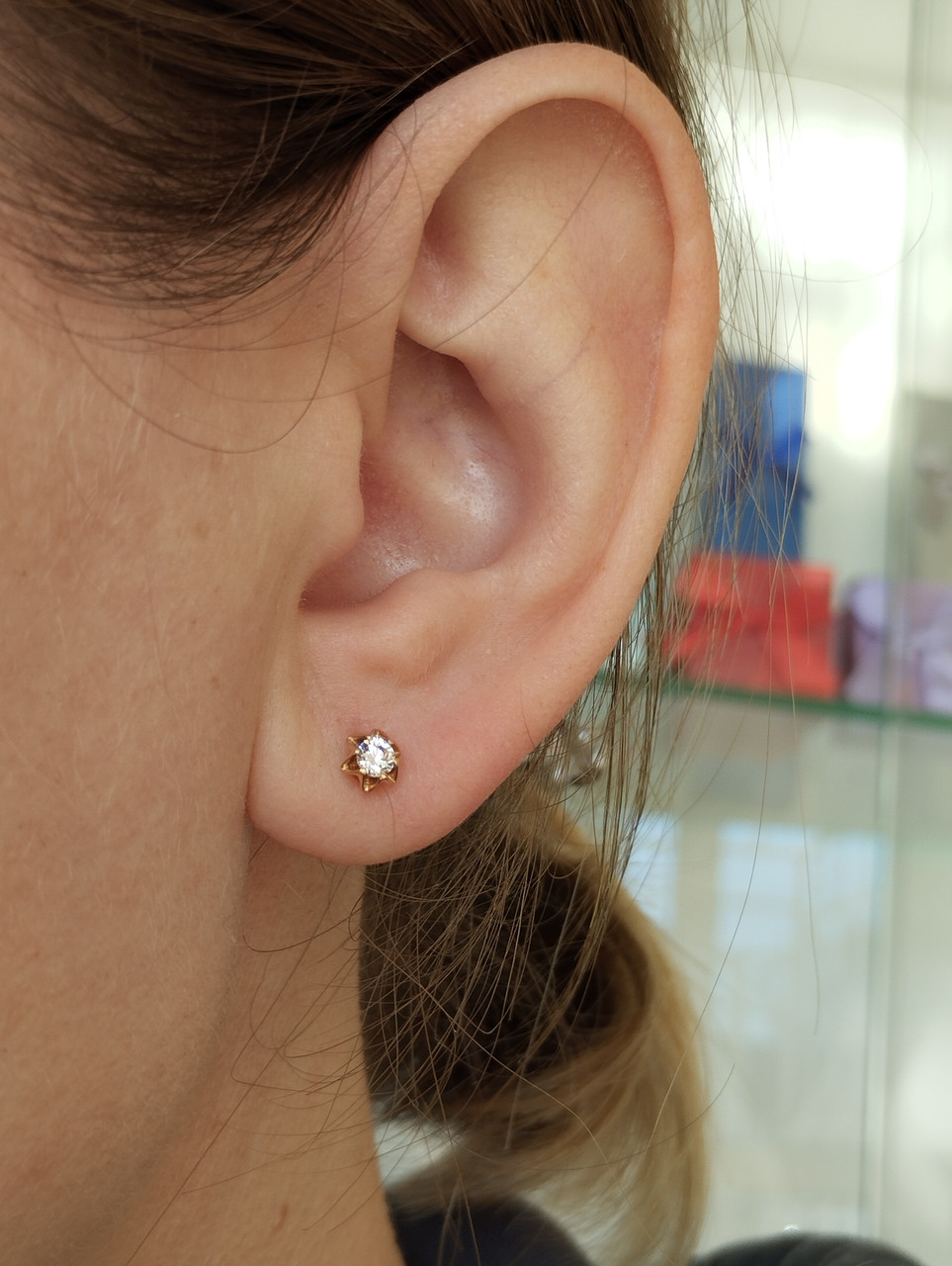 Золоті сережки пусети Ukr-Gold - Зображення 3