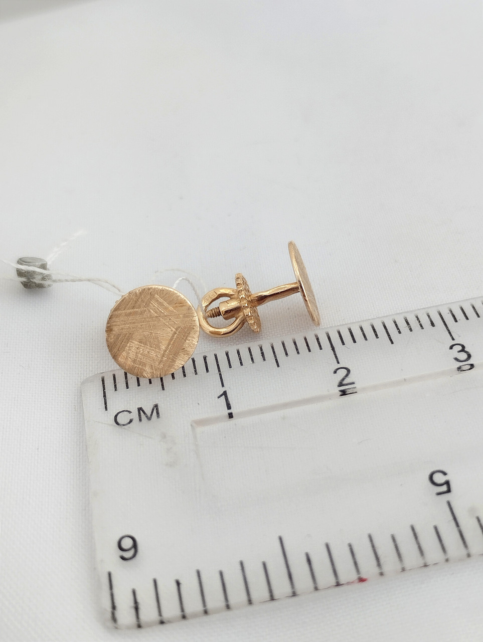 Золоті сережки без вставок Ukr-Gold - Зображення 2