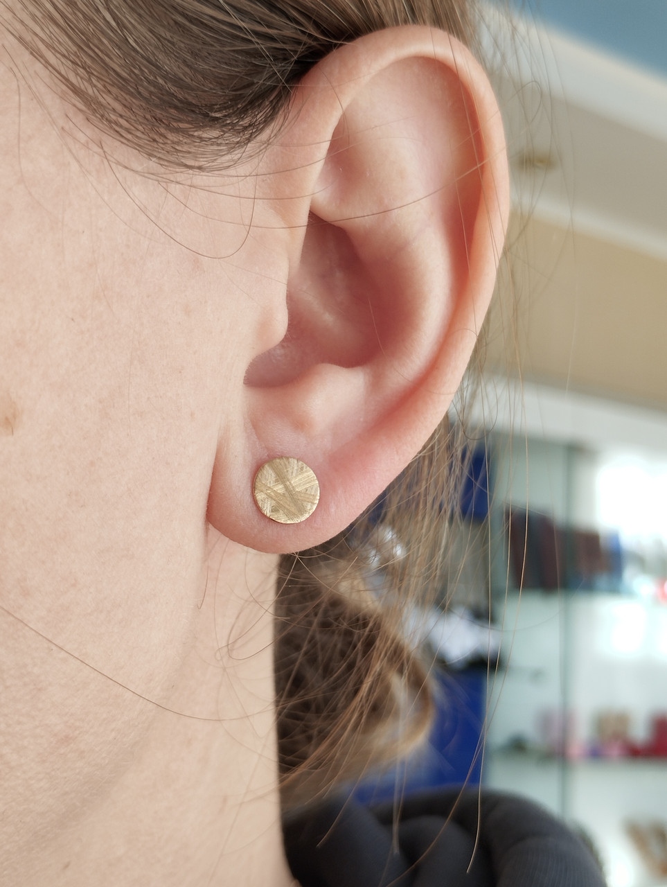 Золоті сережки без вставок Ukr-Gold - Зображення 3