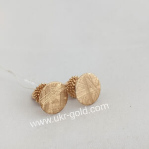 Золоті сережки без вставок Ukr-Gold