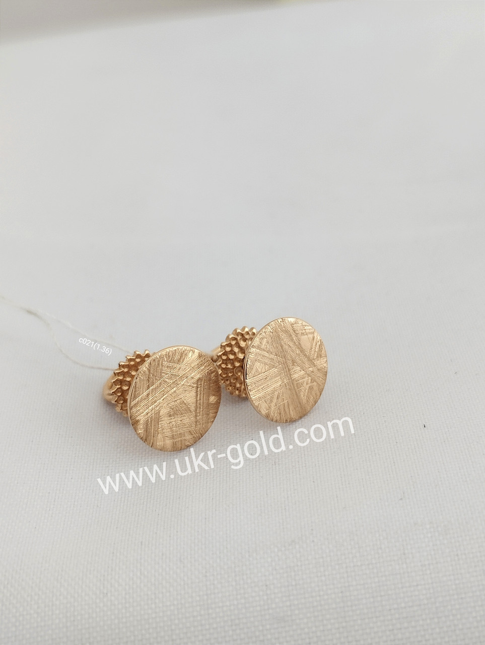 Золоті сережки без вставок Ukr-Gold