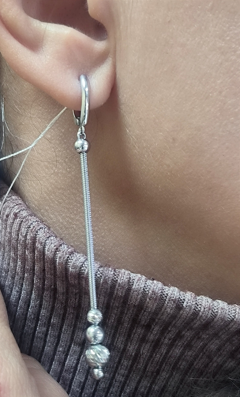 Срібні сережки 925 проби Ukr-gold.com - Зображення 3