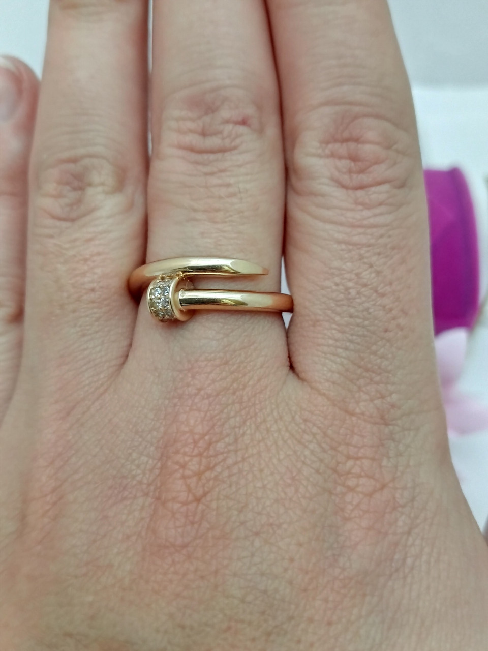 Золоте каблучка Uкг-Gold гвіздок - Зображення 3