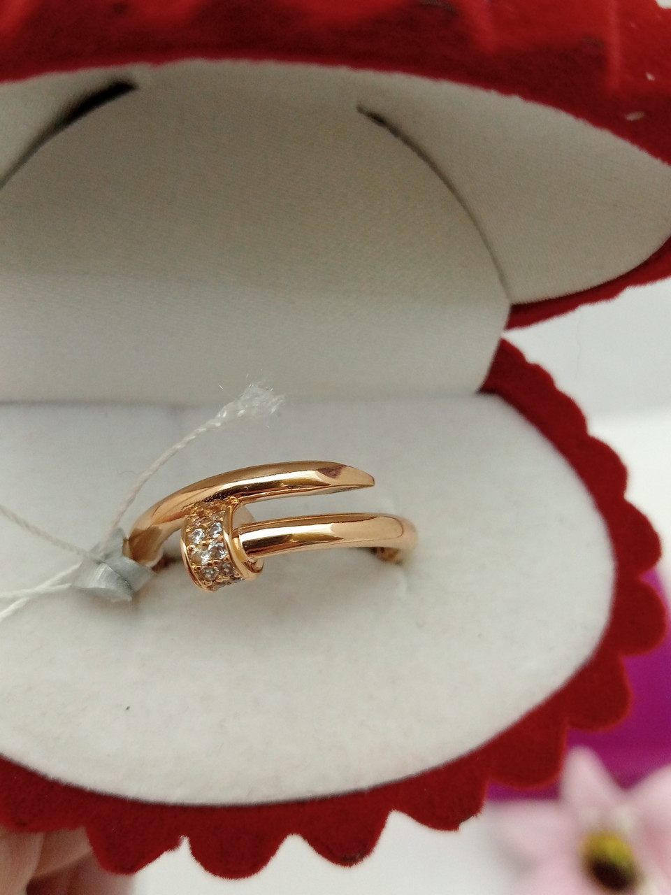 Золоте каблучка Uкг-Gold гвіздок - Зображення 6