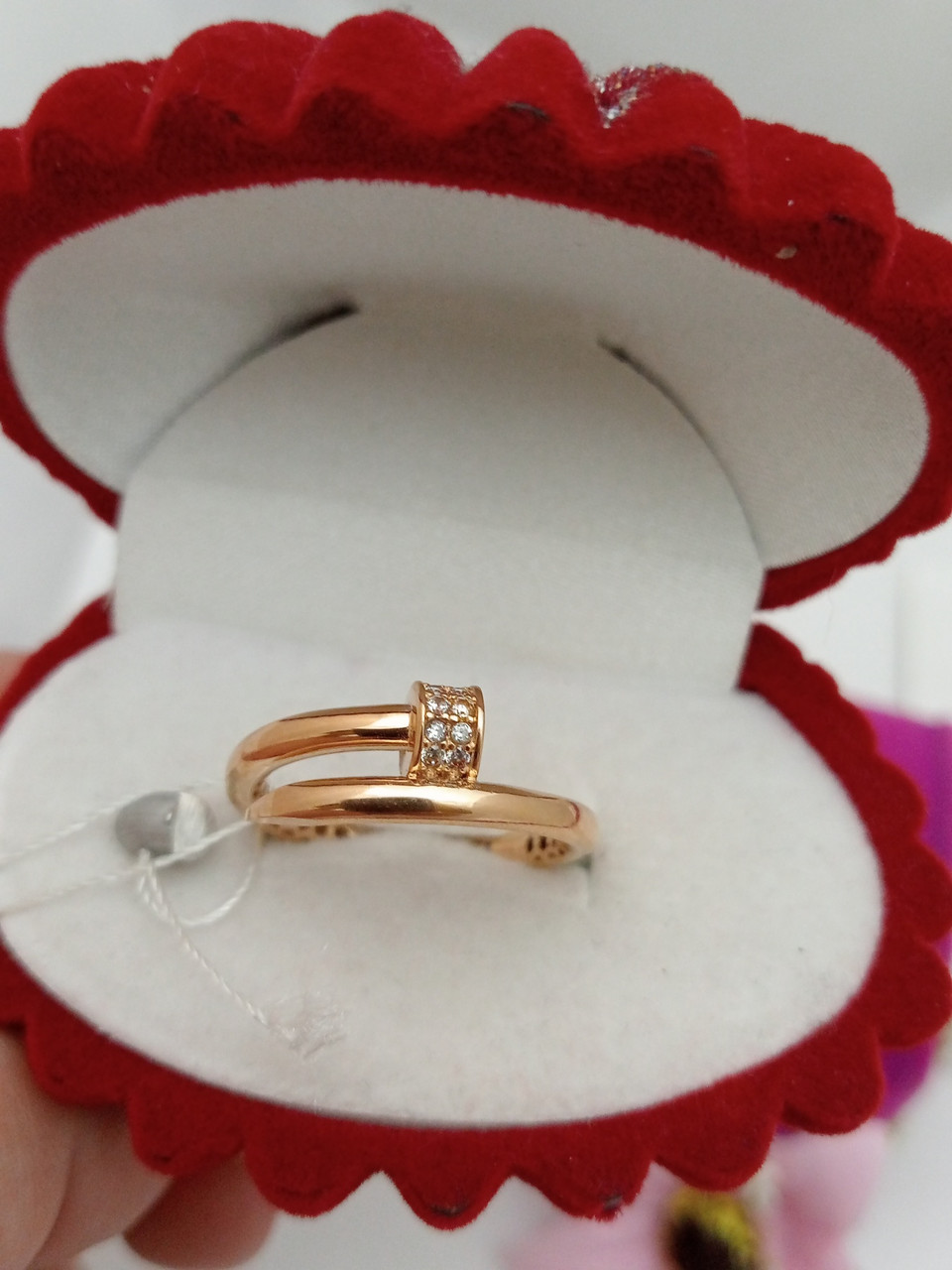 Золоте каблучка Uкг-Gold гвіздок - Зображення 7