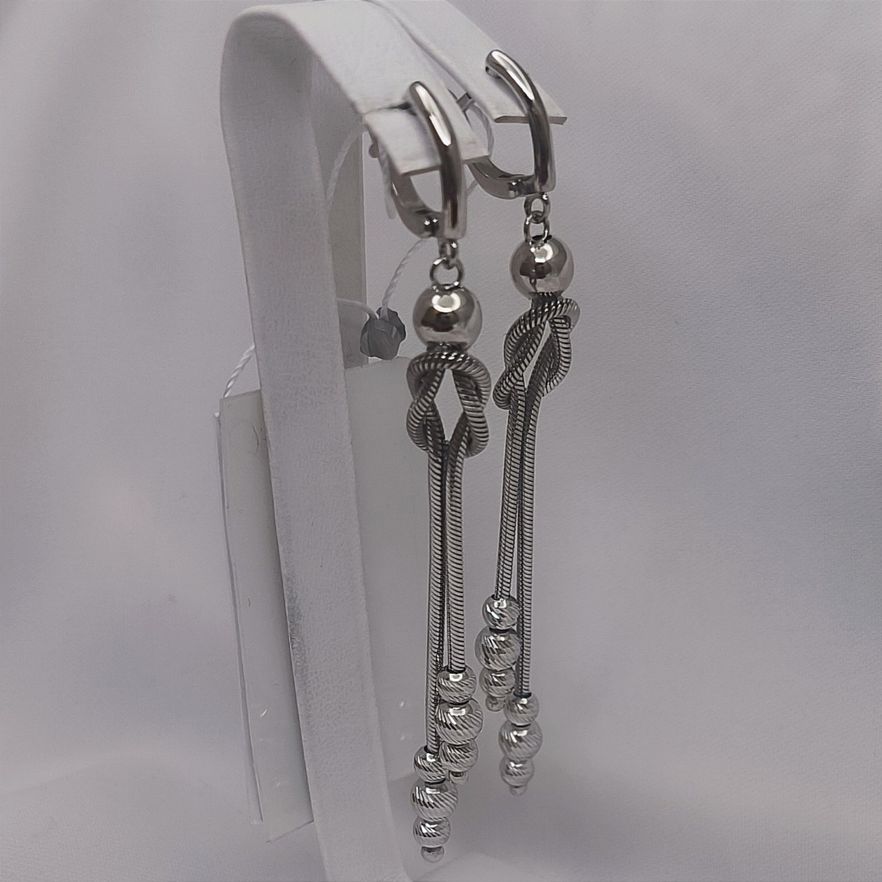 Срібні сережки 925 проби англійською замком Ukr-gold.com - Зображення 3