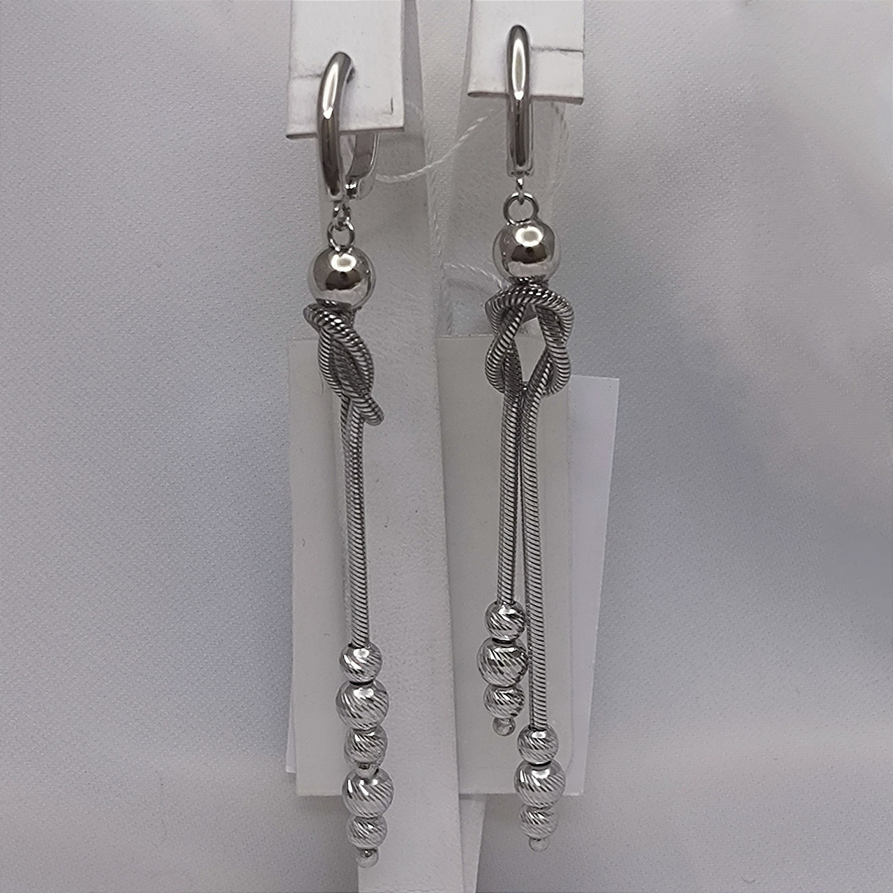 Срібні сережки 925 проби англійською замком Ukr-gold.com