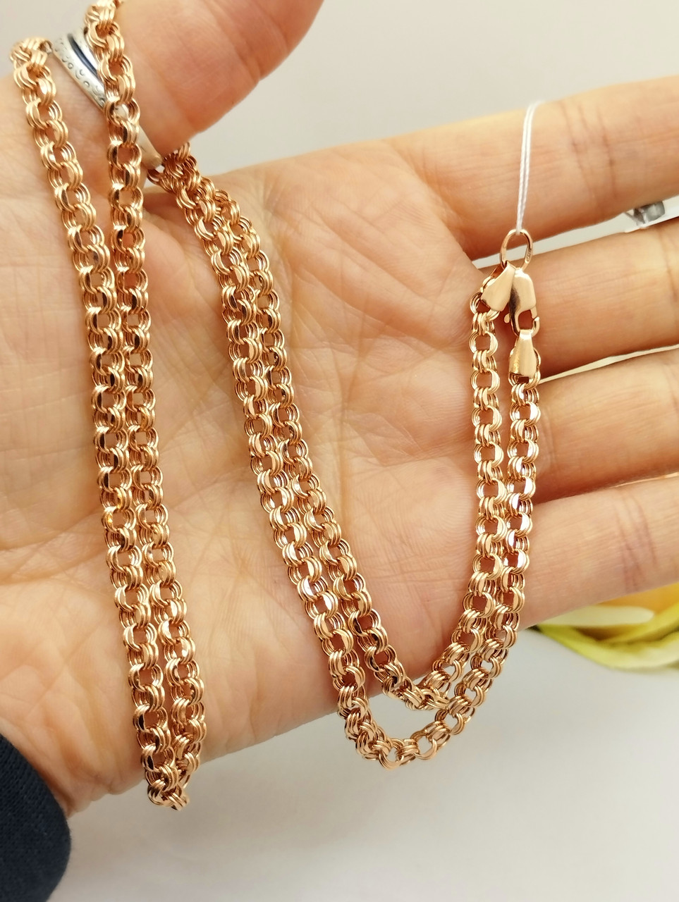 Золотий ланцюжок в червоному золоті 585 проби - Зображення 2