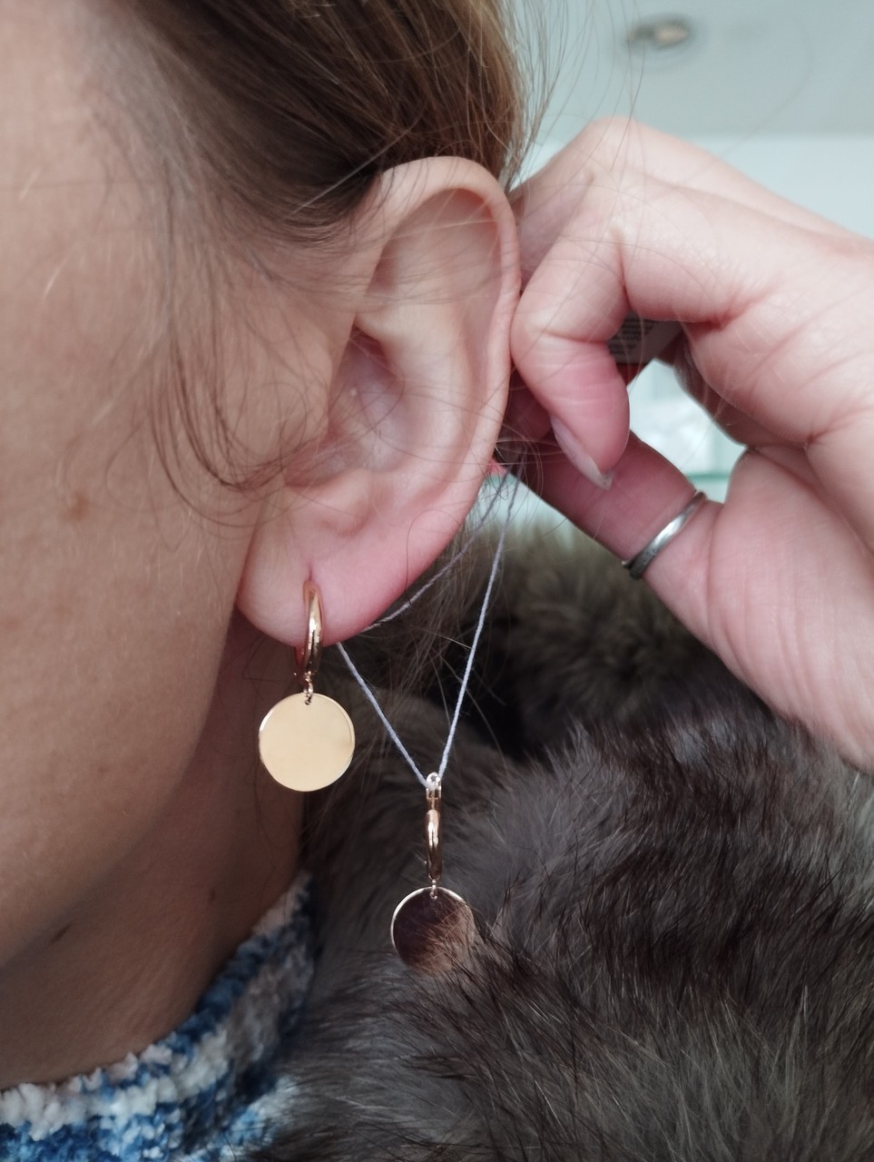 Золоті сережки монети Ukr-Gold - Зображення 4