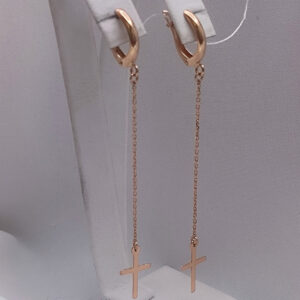 Золоті сережки хрестики золоті сережки хрестики золоті сережки висячі, довгі