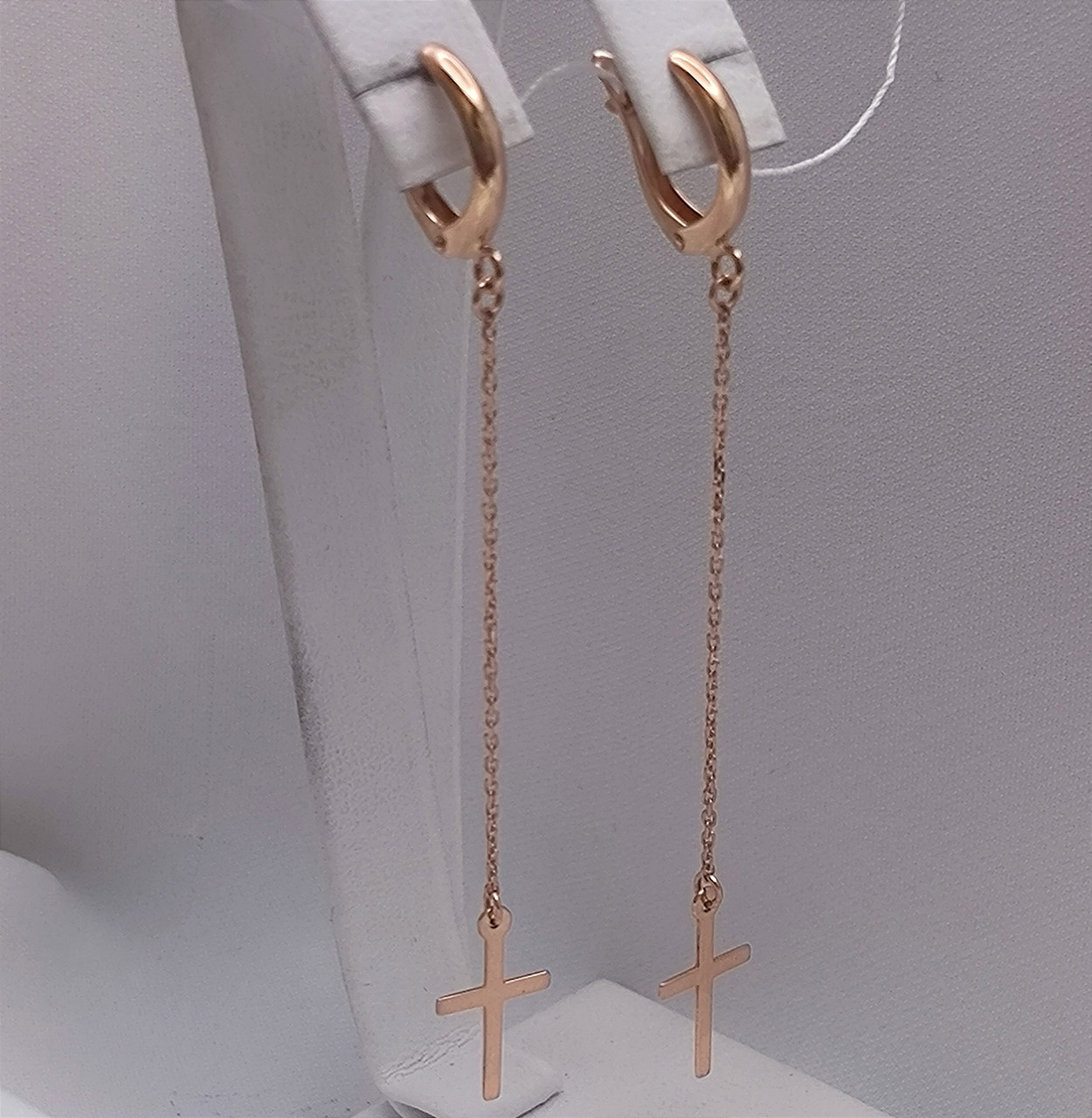 Золоті сережки хрестики золоті сережки хрестики золоті сережки висячі, довгі