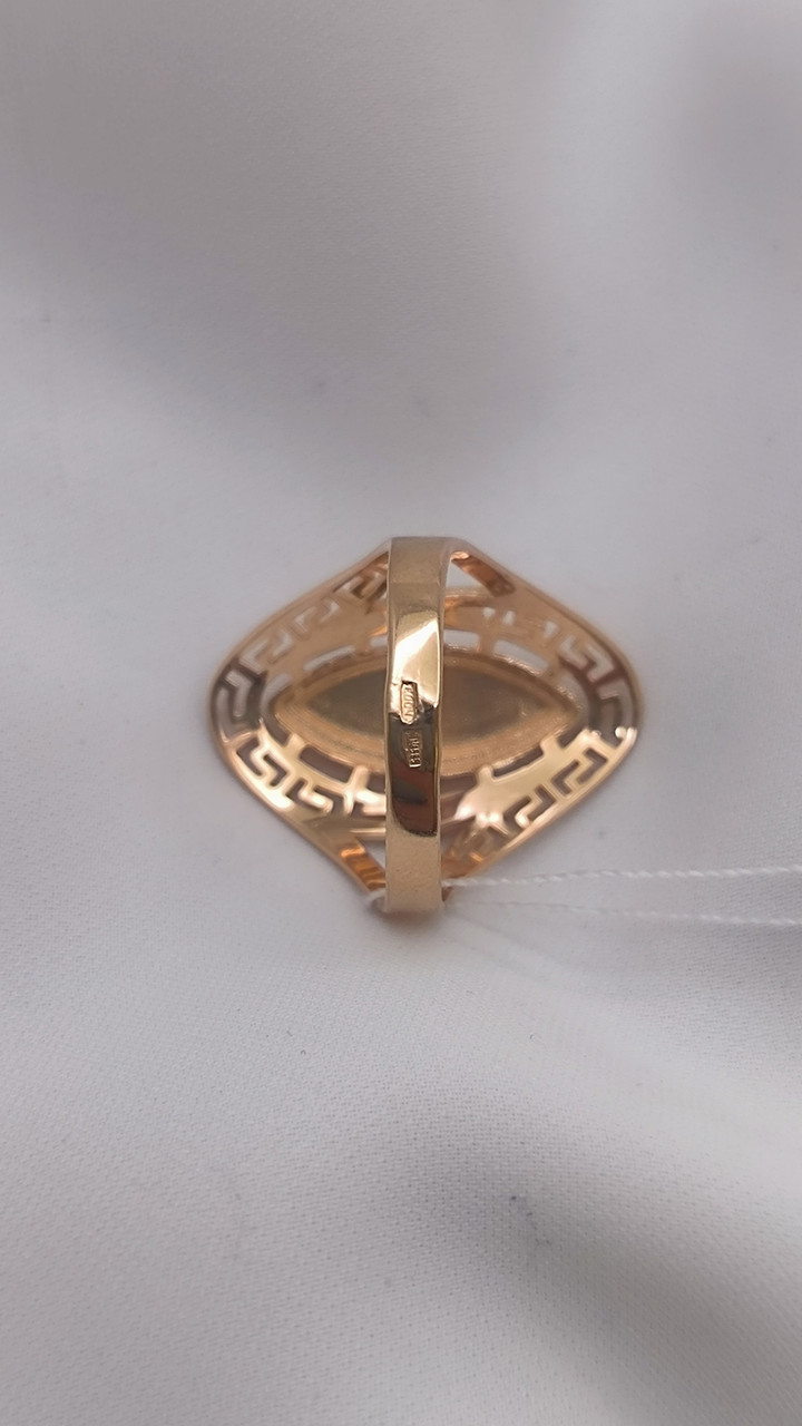 Золоте кільце з алмазною гранню 585 проби Ukr-gold.com - Зображення 3